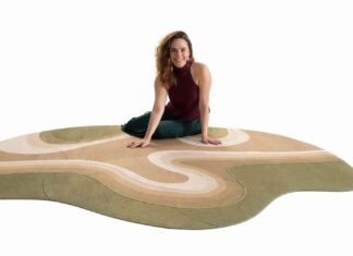 O tapete Rio dos Cocares da designer brasileira Luciana Teixeira pode ser conferido em Milão no Fuorisalone 2026