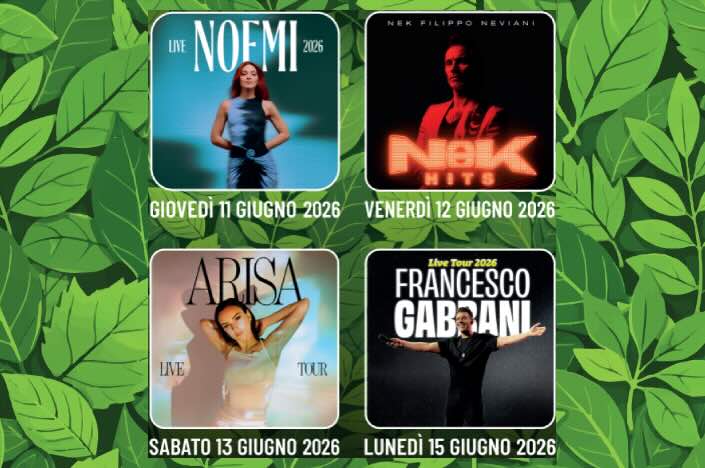 Bissuola Live Summer 2026 agita Veneza Mestre com quatro shows de música italiana