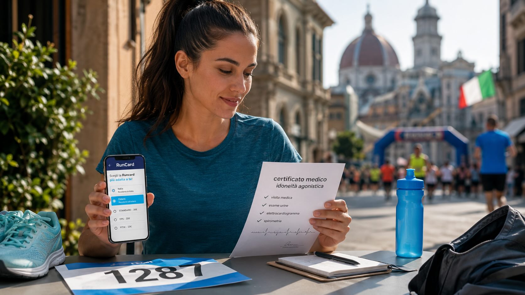 Corrida de rua na Itália: como preparar a documentação para fazer a inscrição (imagem ilustrativa gerada por IA)