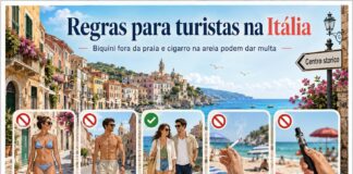 Regras para turistas na Itália: biquíni fora da praia, sanduíche na rua e cigarro na areia podem dar multa