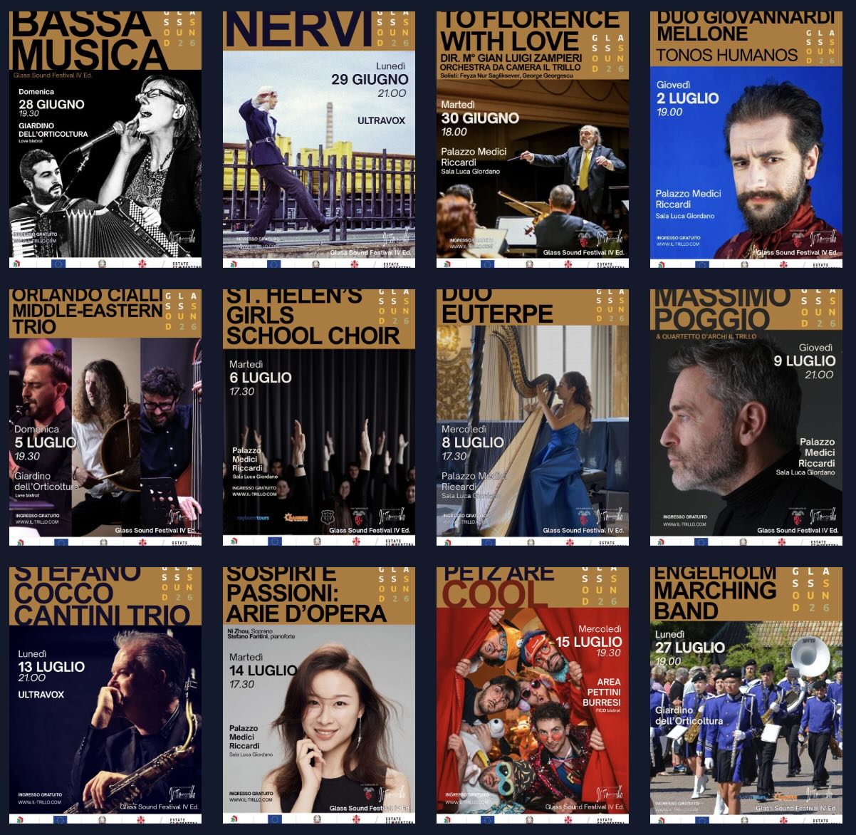 Glass Sound Festival em Florença tem música gratuita durante o verão italiano