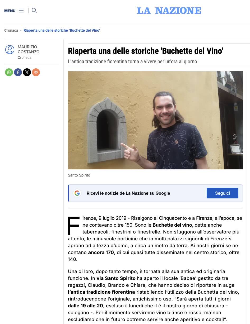 Buchette del vino: como uma tradição quase esquecida de Florença virou atração dos tempos de Instagram 5 abertura bucchetta del vino