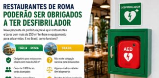 Restaurantes de Roma poderão ser obrigados a ter desfibrilador. E no Brasil, como funciona? Restaurantes de Roma poderão ser obrigados a ter desfibrilador. E no Brasil, como funciona?