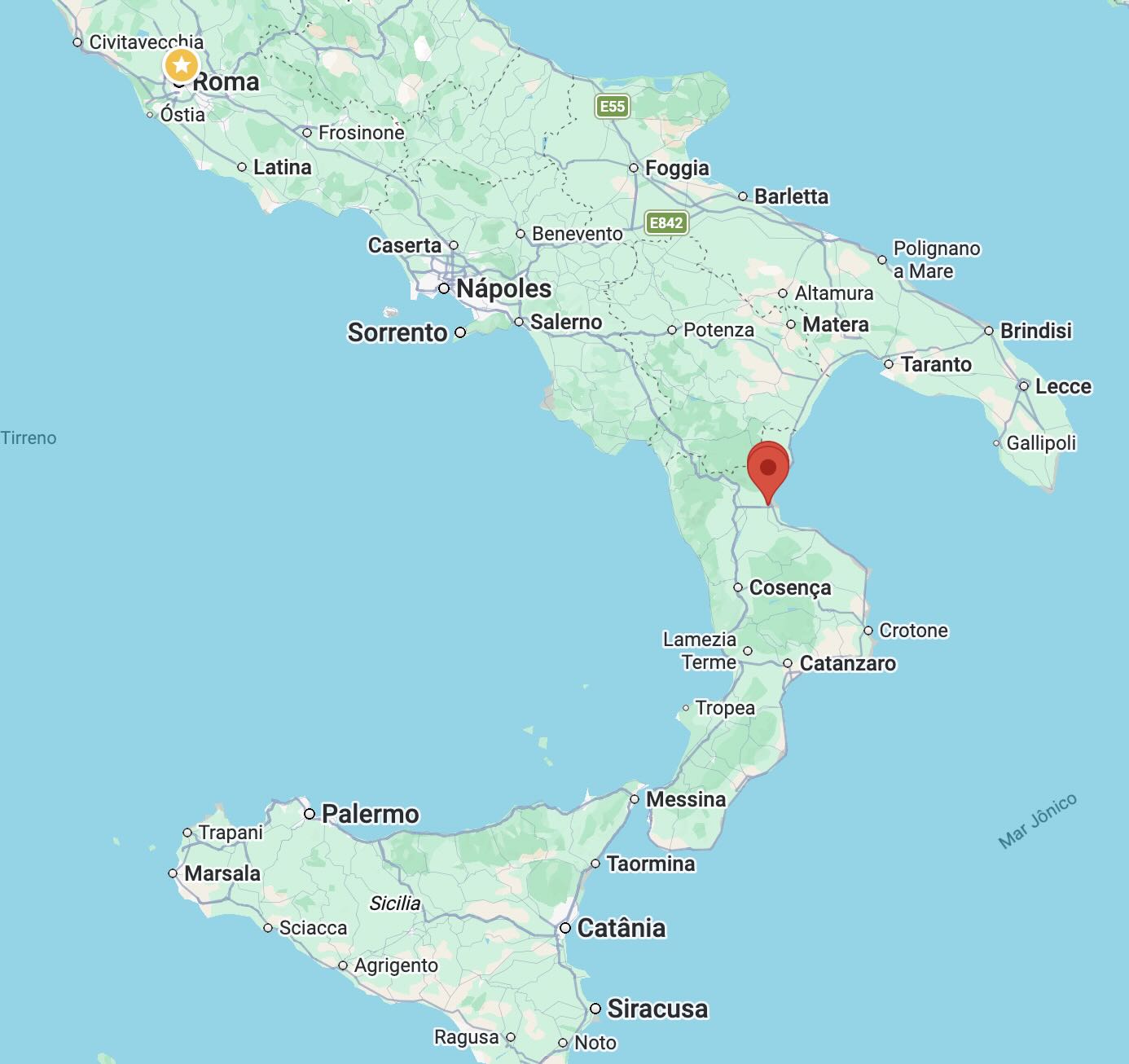 Marina di Sibari: praia e resorts no litoral da Calábria 2 mapa sibari