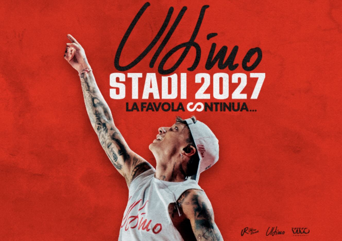 Shows de Ultimo nos estádios italianos 2027 1 Ultimo Stadi 2027 La favola continua cartaz oficial