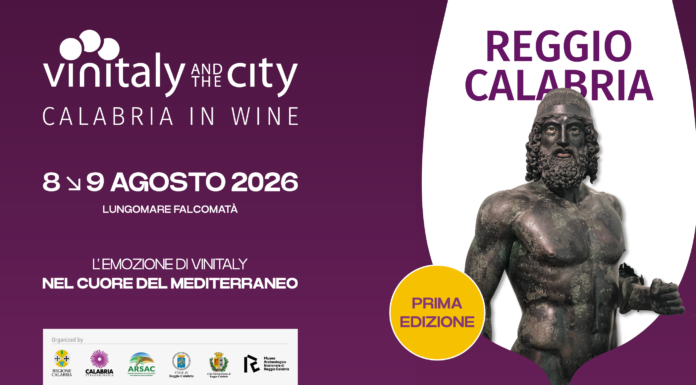 Vinitaly and the City chega a Reggio Calabria: vinho e mar no Lungomare Falcomatà (8 e 9 de agosto) Vinitaly and the City Calabria in Wine - Reggio Calabria, prima edizione, 8-9 agosto 2026, Lungomare Falcomata