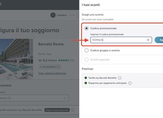 Código Promocional Barceló Roma: 10% de desconto e o que saber antes de reservar Código promocional Barceló Roma ROMA26 aplicado na tela de reserva do site oficial