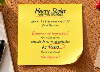 Harry Styles em Roma 2027: ingressos, preços e dicas Lembrete: ingressos de Harry Styles em Roma à venda a partir de segunda-feira, 14 de setembro, às 16:00, horário de Roma