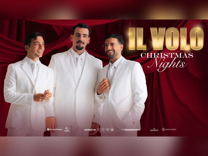 Florença 65 Il Volo Christmas Nights: cartaz oficial da turnê de Natal de dezembro de 2026