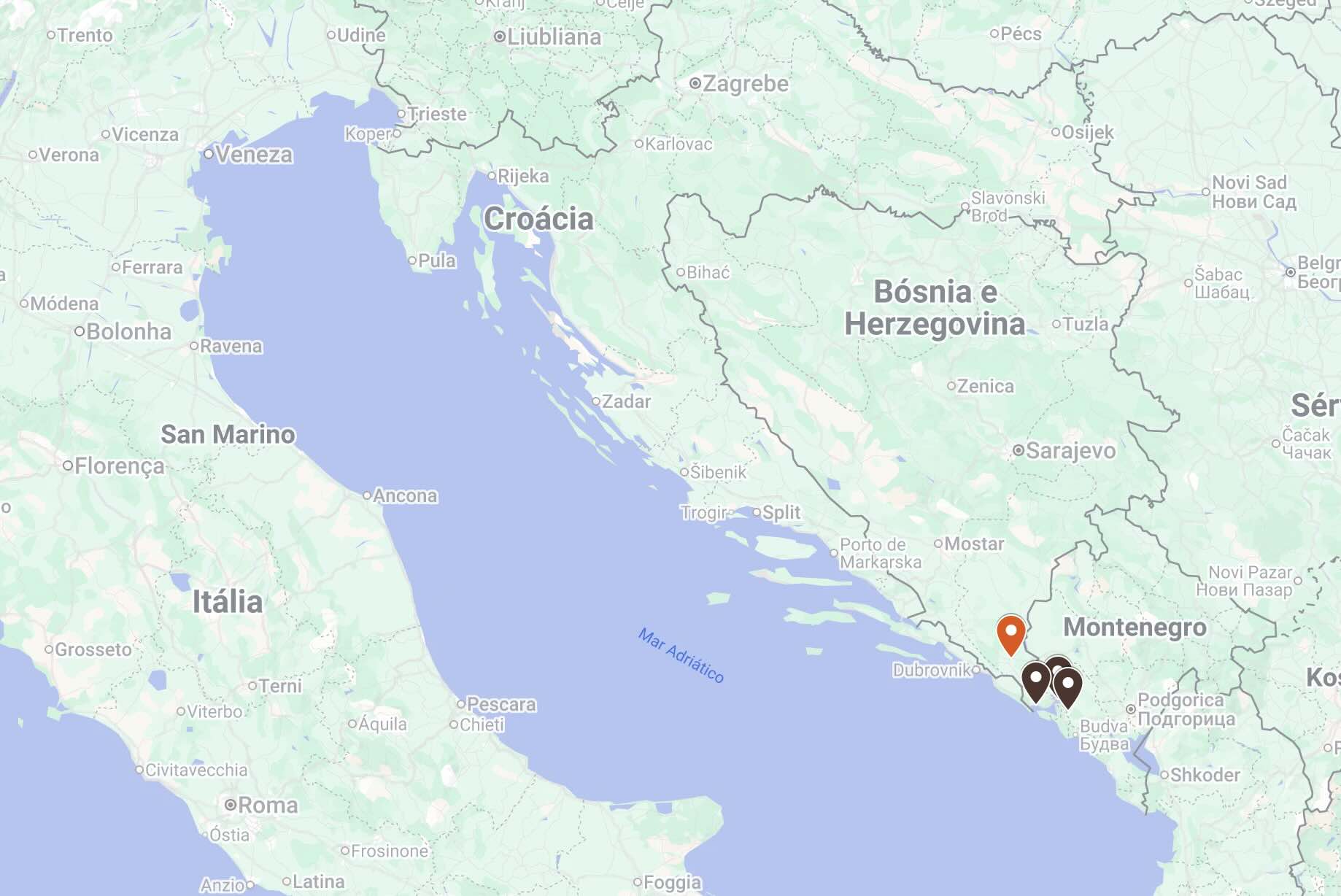 Montenegro em um dia: Perast, Kotor e Herceg Novi saindo de Trebinje 36 mapa 2 dia balcas